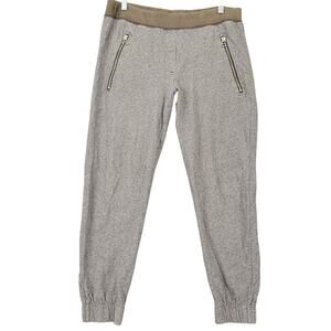 Gap Gray Heather Sweatpants Cinch Ankle Stretch Waist Loungewear Mens Size S Zip